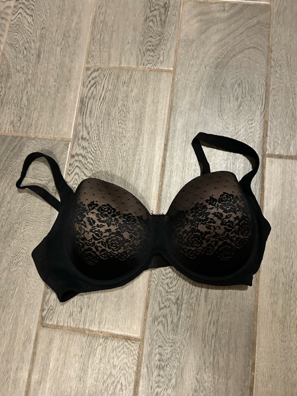 Soma Black Lace Demi Push-Up Bra -36DDD